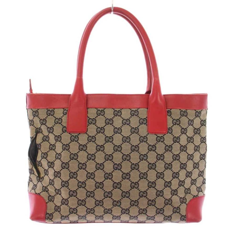 GUCCI（グッチ） トートバッグ ハンドバッグ GGキャンバス レザー