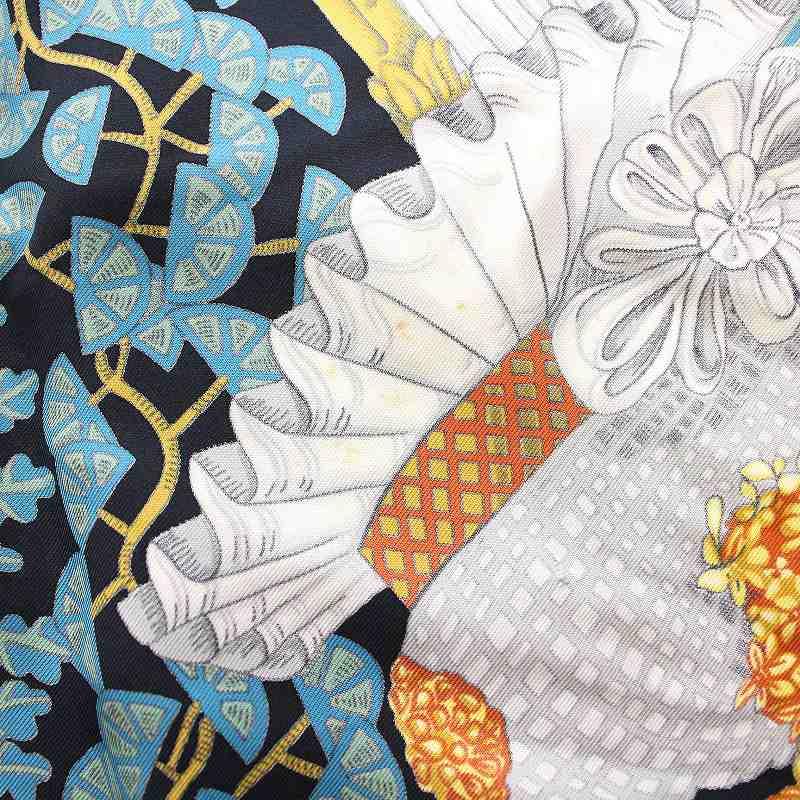 HERMES（エルメス） スカーフ カレ 90 chapeau 帽子 脱帽 総柄 シルク