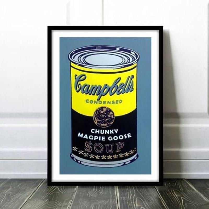 アンディ・ウォーホル キャンベル缶 紺背景 Campbells (A3サイズ