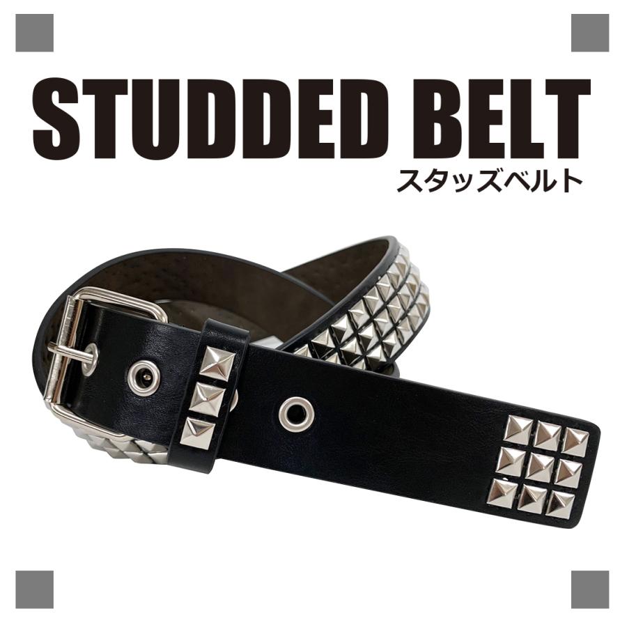 adia ベルト スタッズベルト ロック パンク ピラミッドスタッズ ビョウ