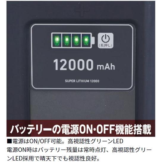 DAIWA（ダイワ） バッテリー スーパーリチウム12000WP-C（充電器付き