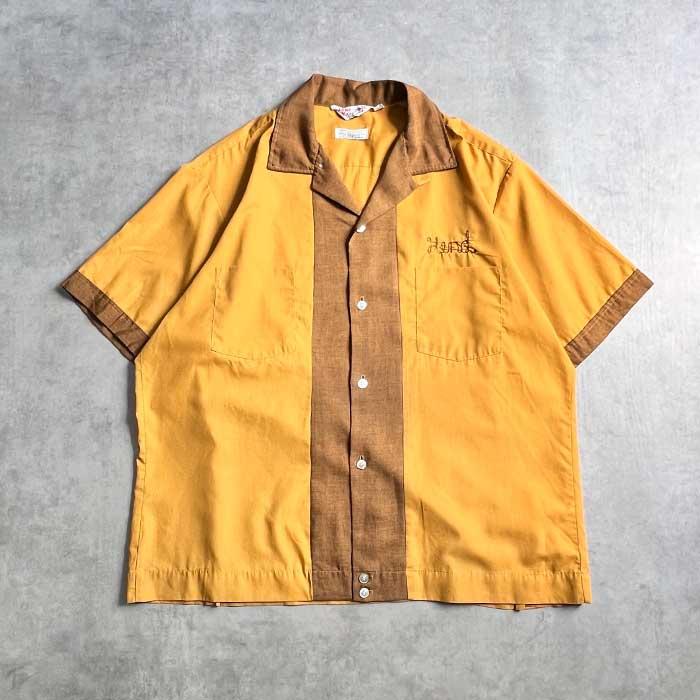 VINTAGE 60'S LANE MATE BOWLING SHIRTS MUSTARD/L Made in USA