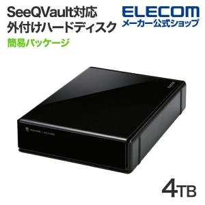 エレコム HDD 外付けハードディスク 4TB SeeQVault対応 テレビ録画