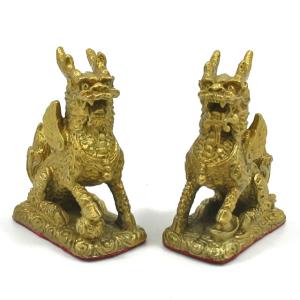 麒麟 銅製置物 風水開運 平和・安定・人間関係の運気上昇 / FU0003005