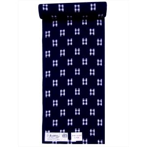 久留米絣 反物 kr-7 黒地・十字絣柄 : ゆかた反物の堀田 - 通販