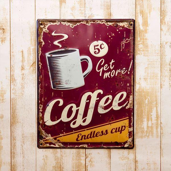 アメリカン レトロ ブリキ看板 送料無料 アンティーク エンボス