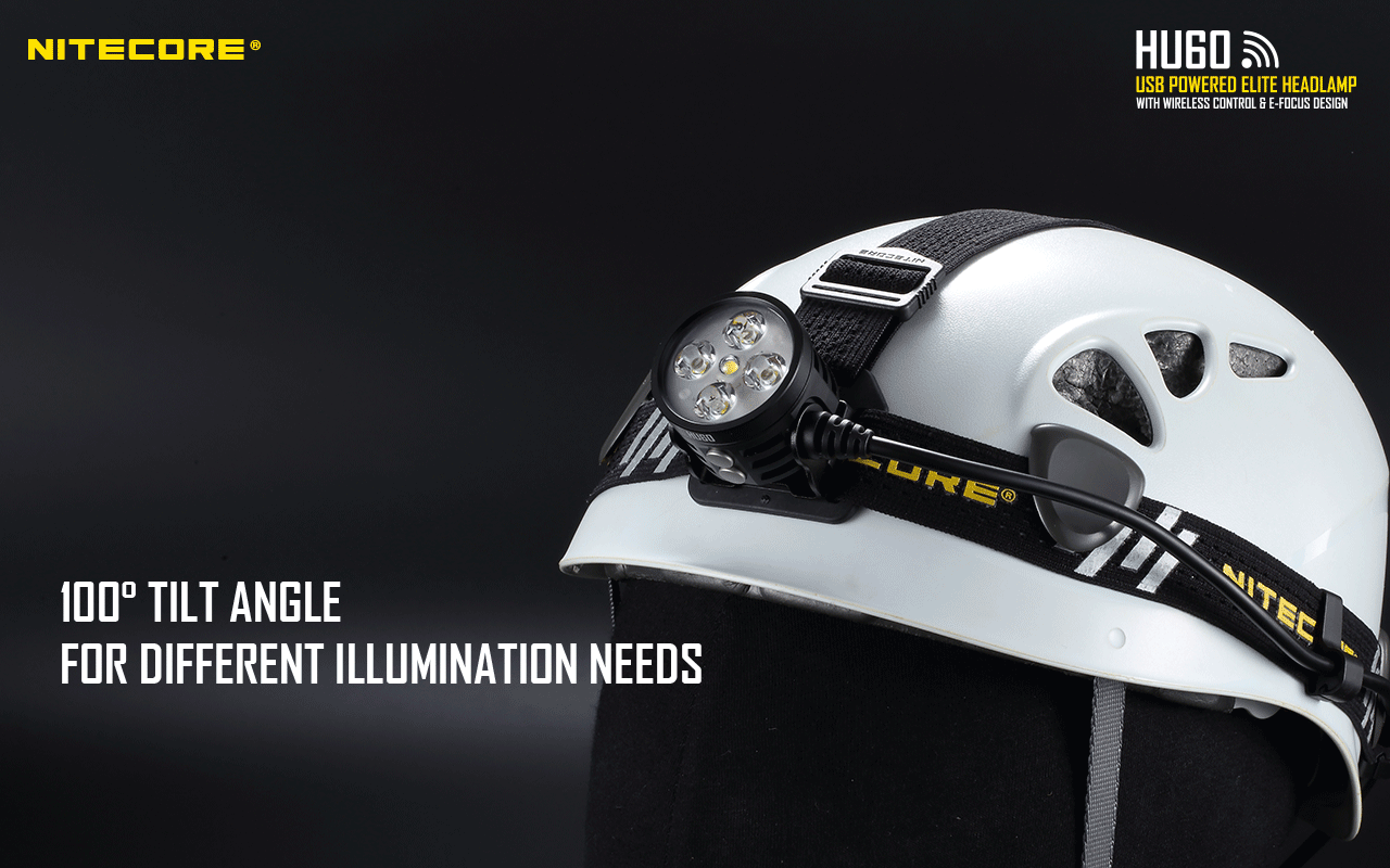 Nitecore HU60 Focusable USB Powered Headlamp With Nitecore Power Bank