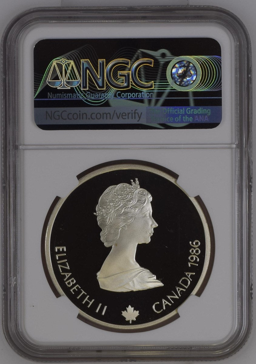 Canada Silver 1986 $20 Calgary Olympics - Biathlon PF 1.013oz, .925