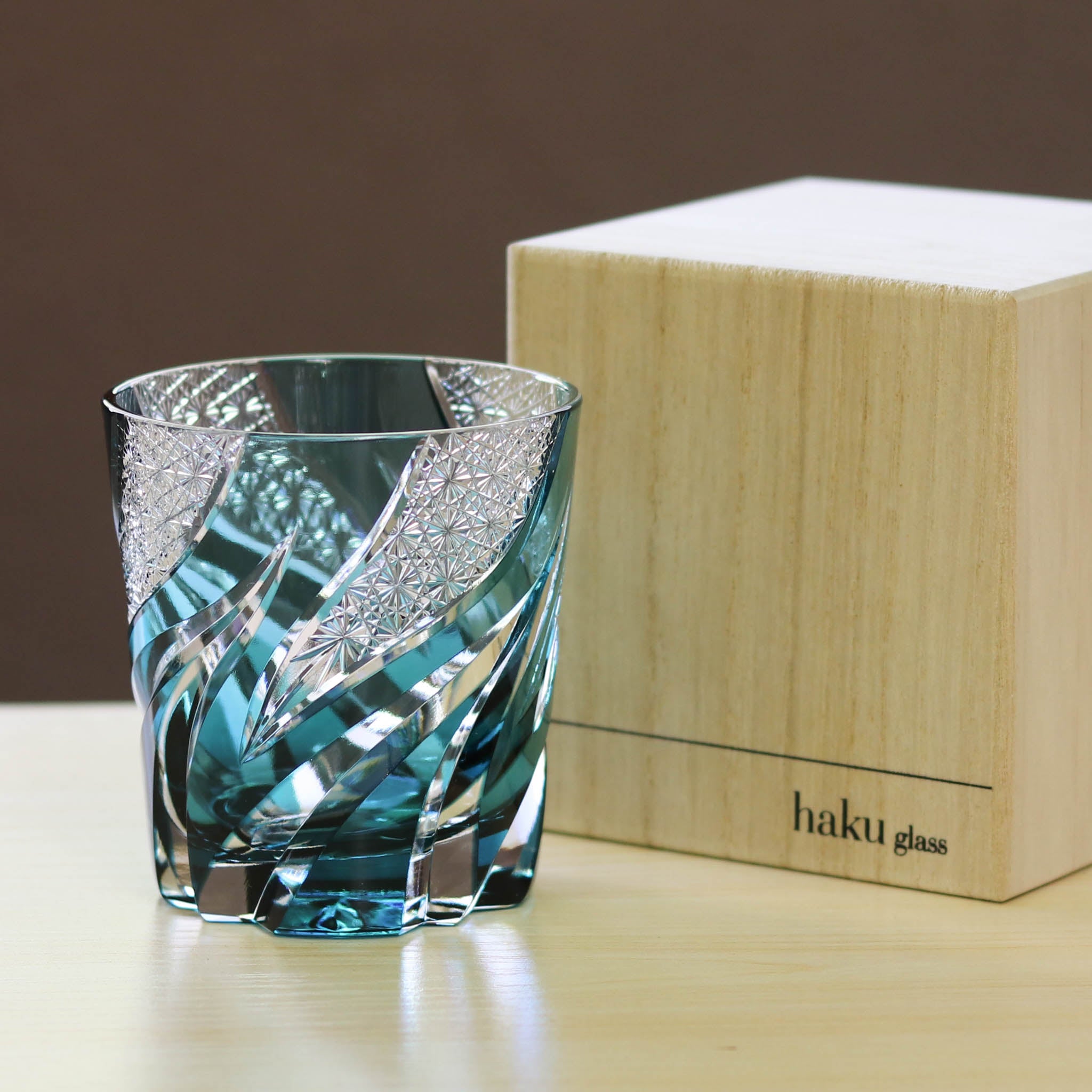 江戸切子 ロックグラス | homura 焔 | 緑 | haku硝子