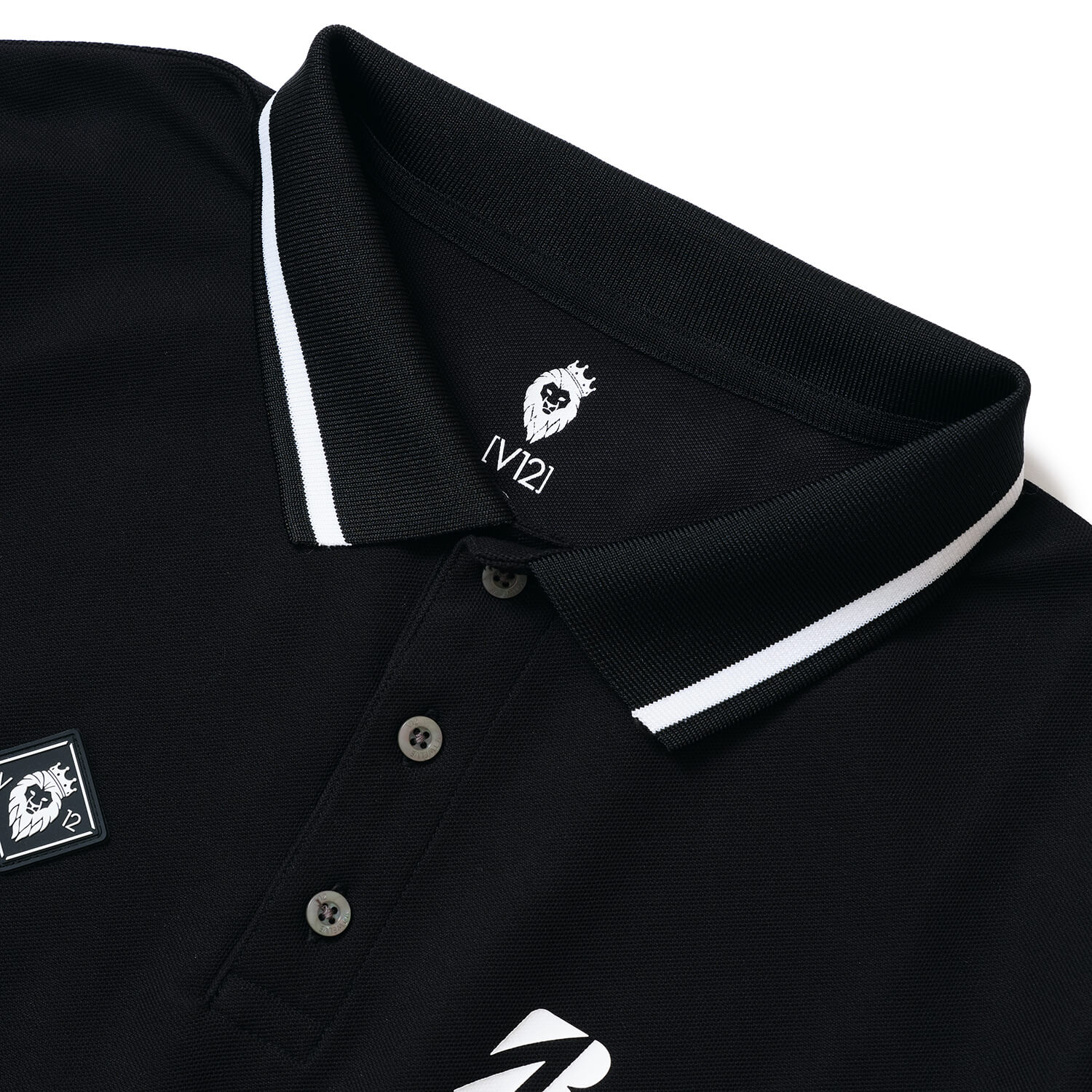V12 コラボウエア ポロシャツ BS LIB POLO(S BK（ブラック