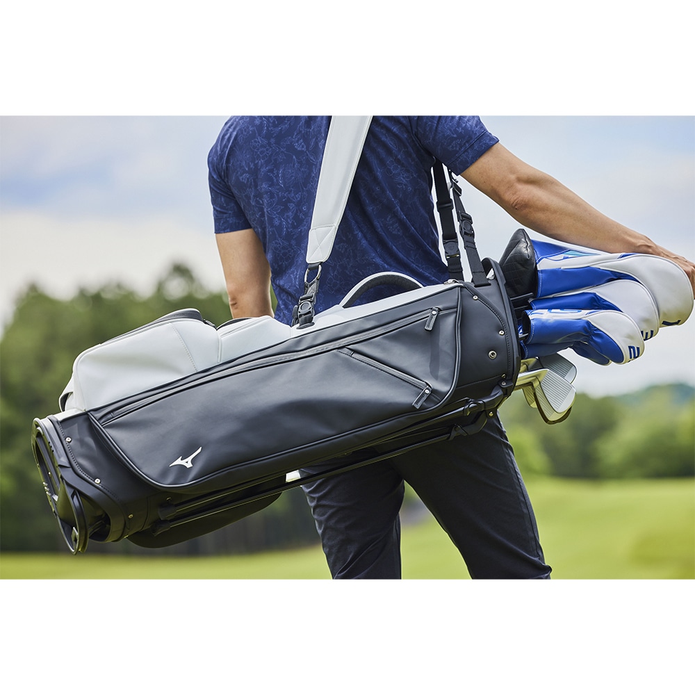 稀少美品！日本製！ミズノ GRAND MONARCH 高級 キャディバッグ 稀少美