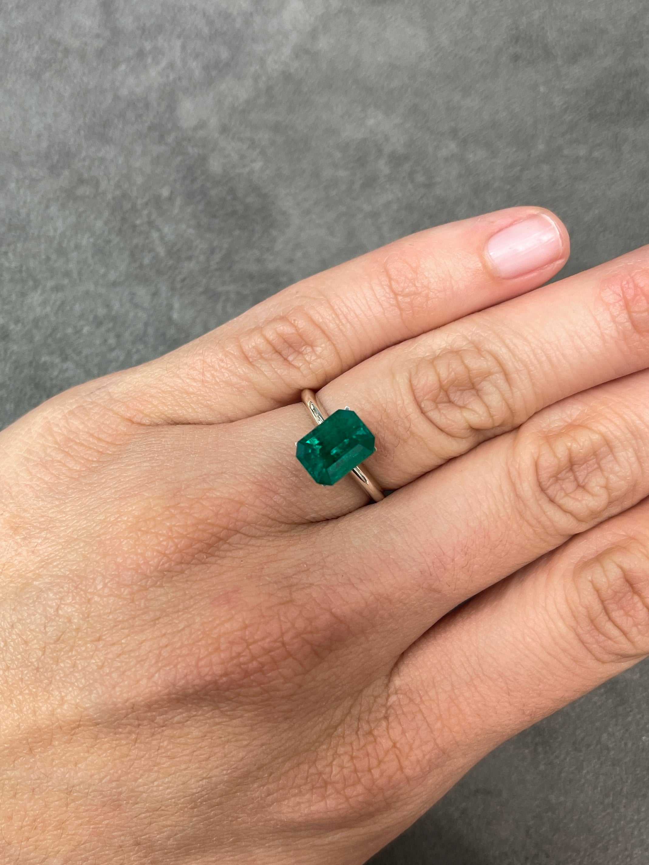 2.51 Carat GIA Certified Vivid Dark Muzo Green Natural Loose Colombian