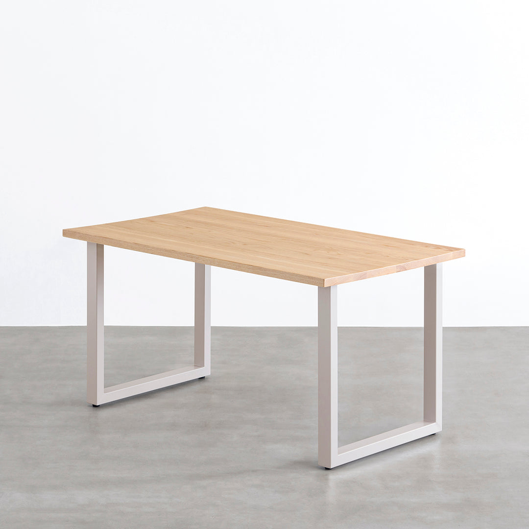 THE TABLE / 無垢 ホワイトアッシュ × Colored Steel 全8色 NATURE