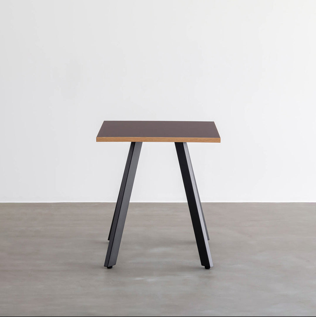 THE CAFE TABLE / リノリウム Black Steel 4pin × スクエア 60 - 80