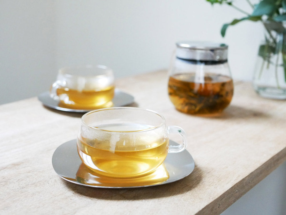 KINTO/キントー＞UNITEA カップ&ソーサー 230ml ステンレス /8337