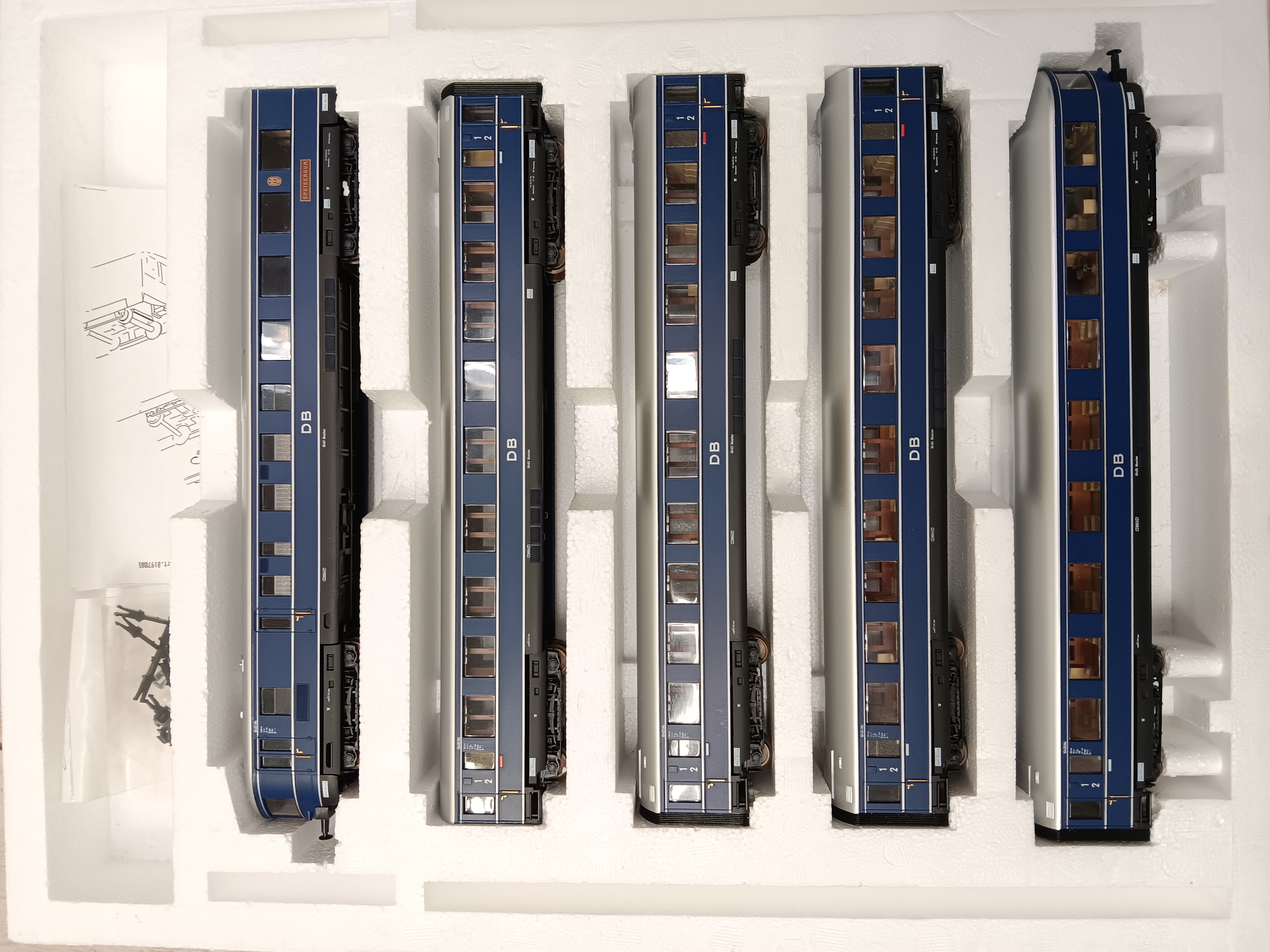 GL653 Lima 149788 Schnellzugwagen-Set „Blauer Enzian“ DB DC OVP