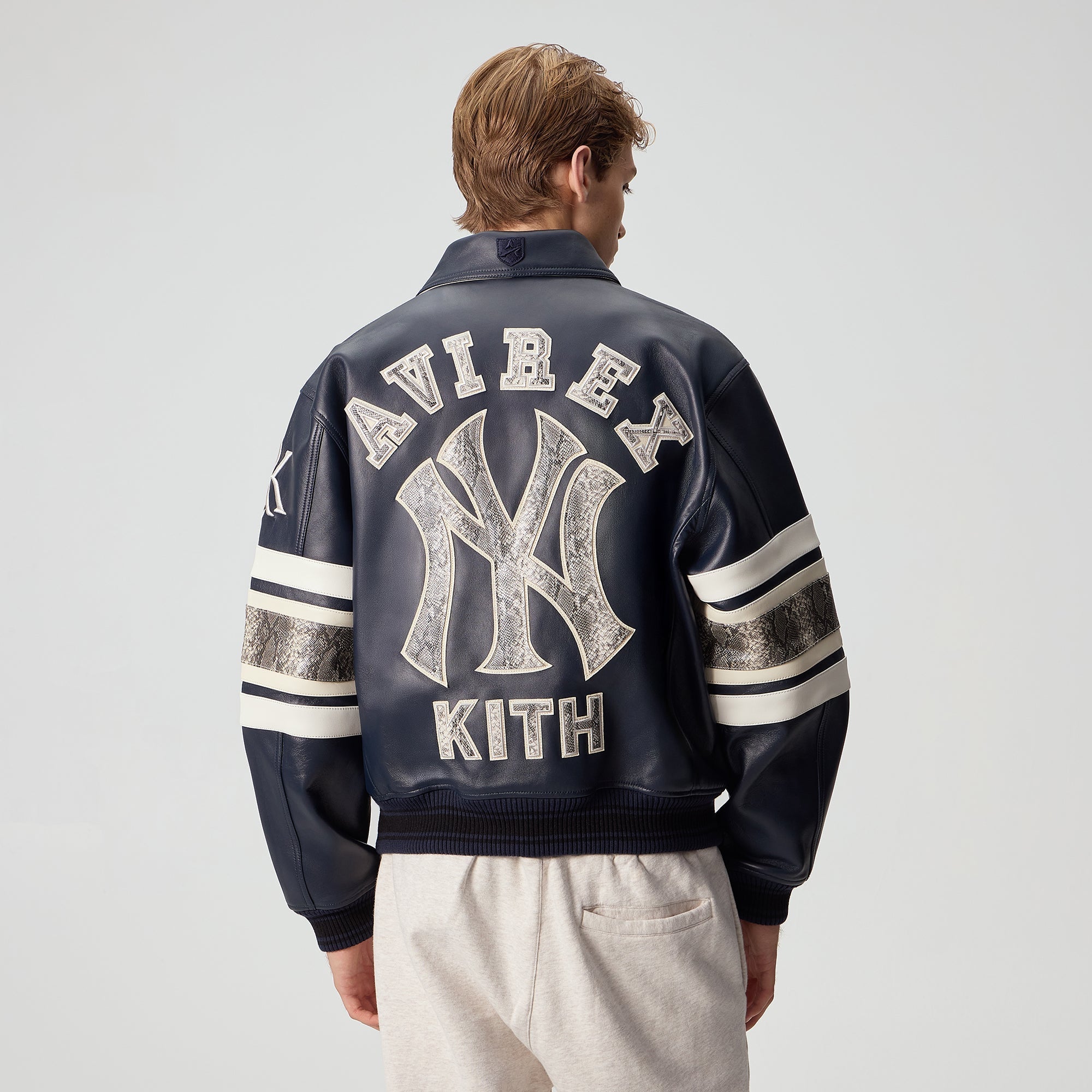 Kith & AVIREX for the New York Yankees Leather Jacket - Nocturnal / Sn