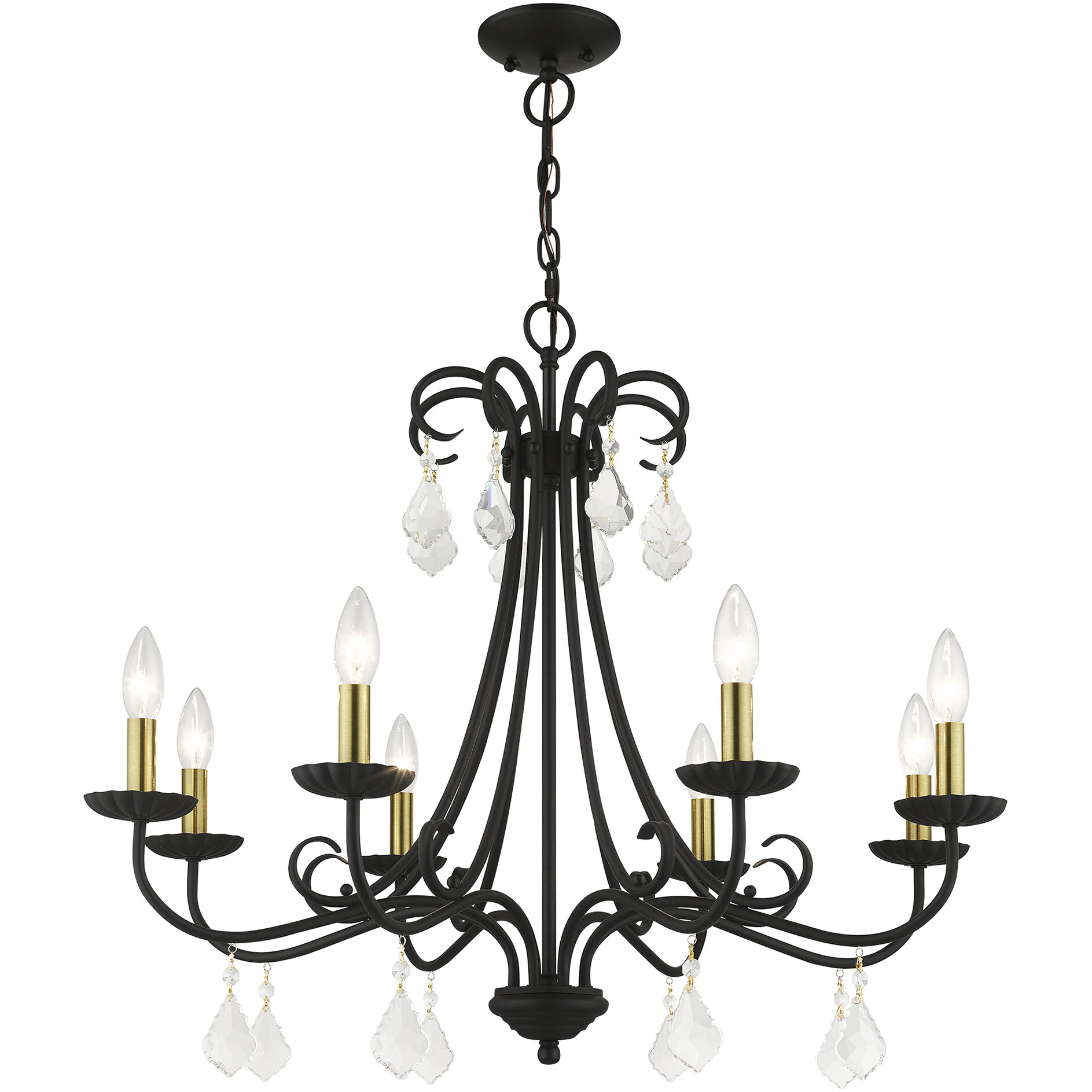 Livex Lighting 40878-04 Daphne 8 Light 29.75 inch Black with