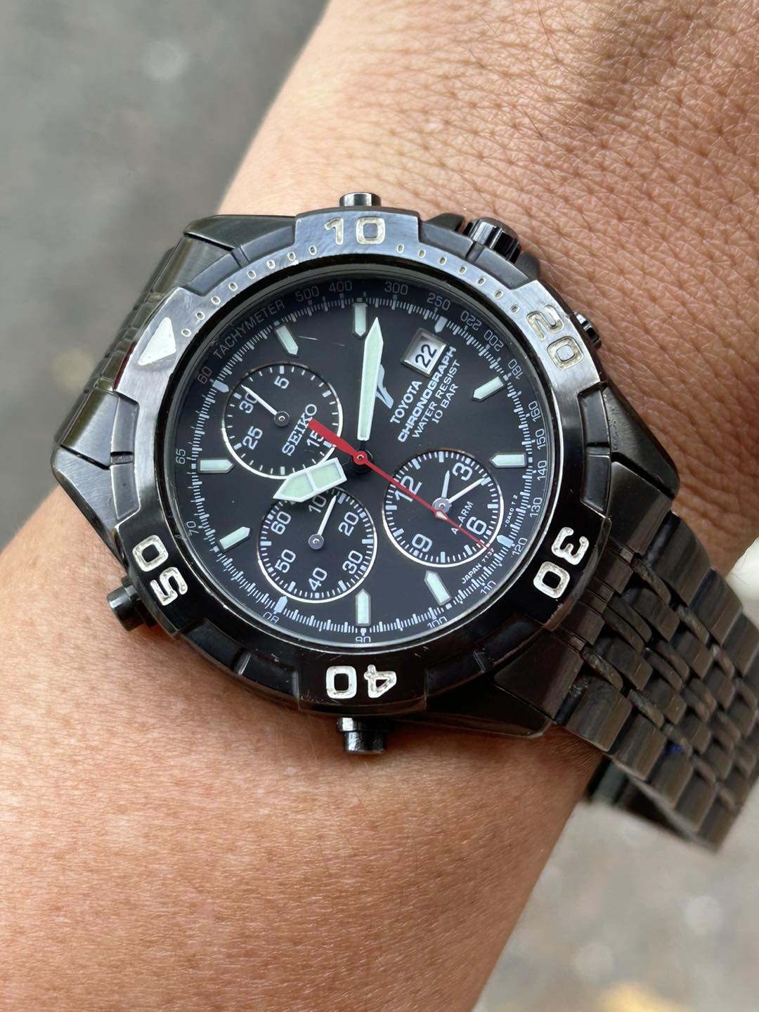 2003 Drivers SEIKO TOYOTA Chronograph Quartz Watch 7T32-7G5A