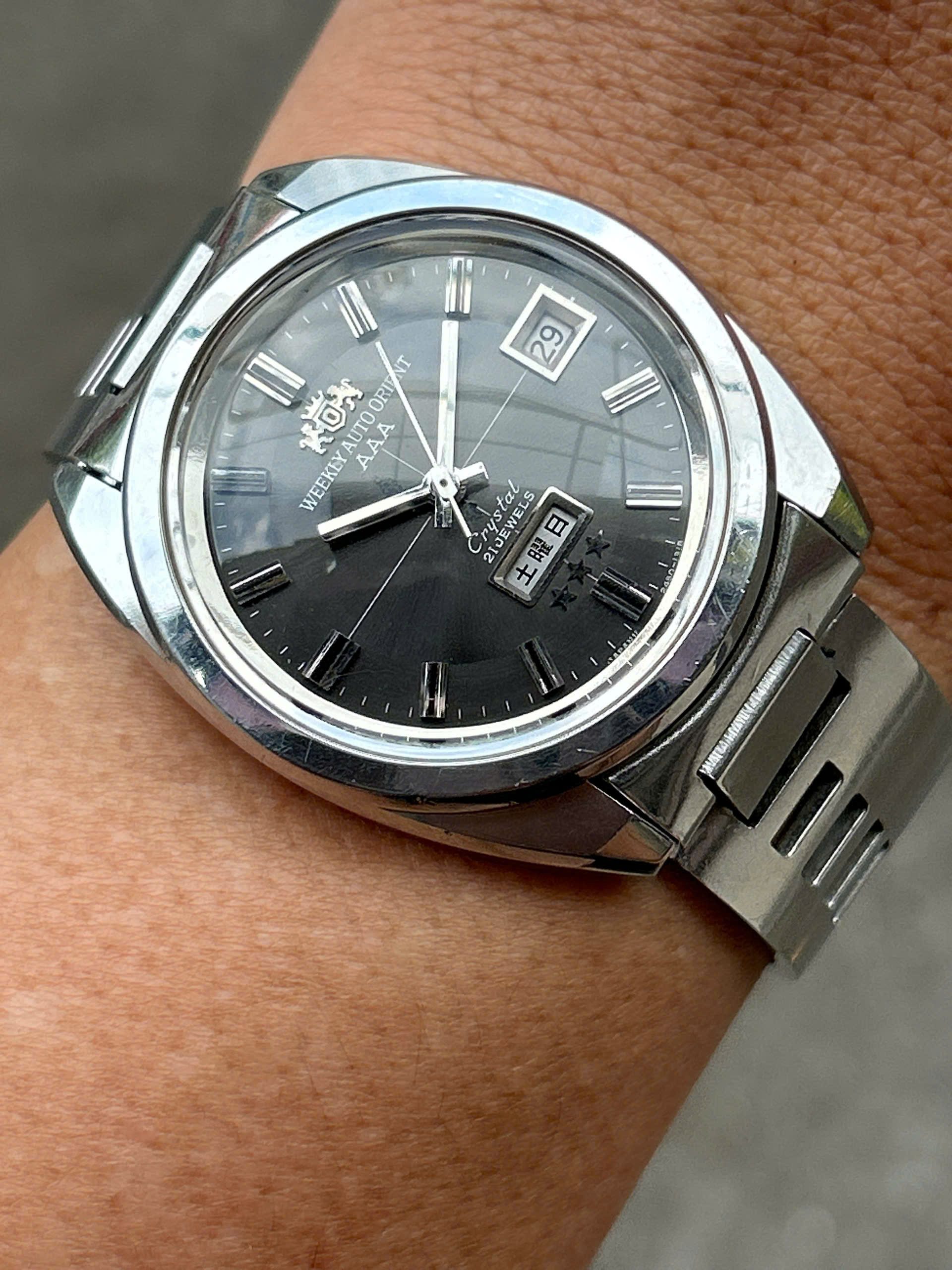 WEEKLY AUTO ORIENT AAA Crystal 21 Jewels H104950, made in Japan