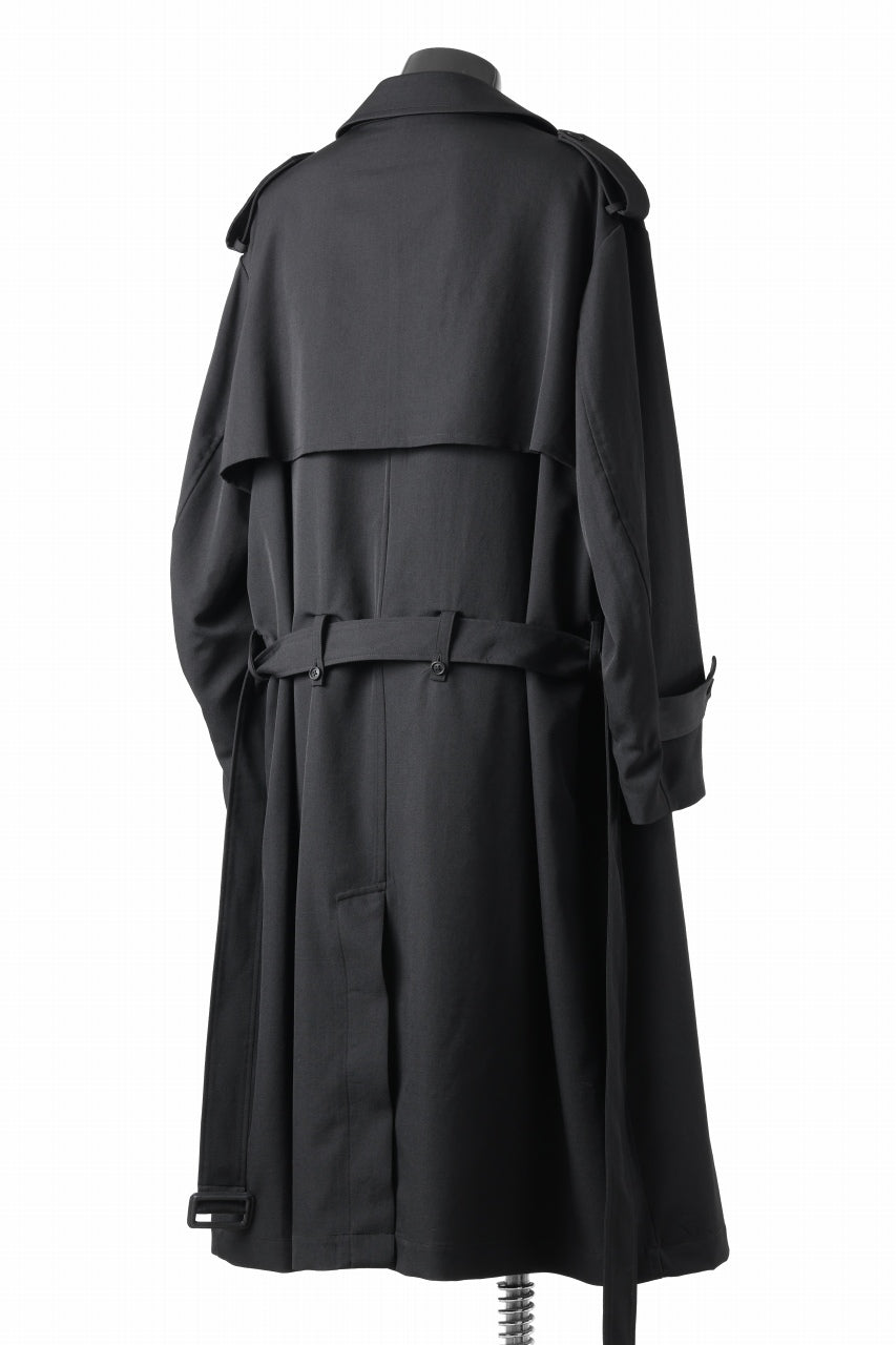 Y's for men TRENCH COAT / WRINKLED GABARDINE (BLACK)の商品ページ