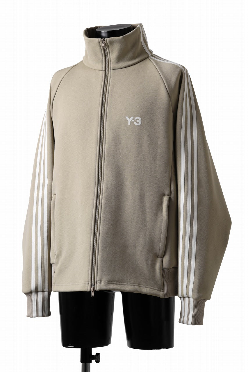 Y-3 Yohji Yamamoto THREE STRIPES TRACK JACKET (KHAKI x OFF WHITE