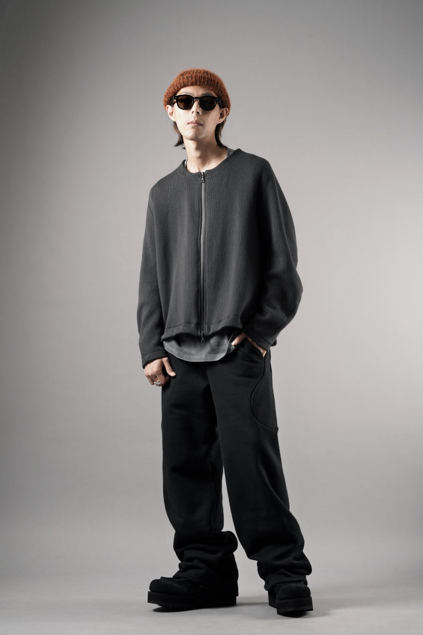 OPPOSE DUALITY NO COLLAR RIB ZIP TOP (BLACK)の商品ページ | オ
