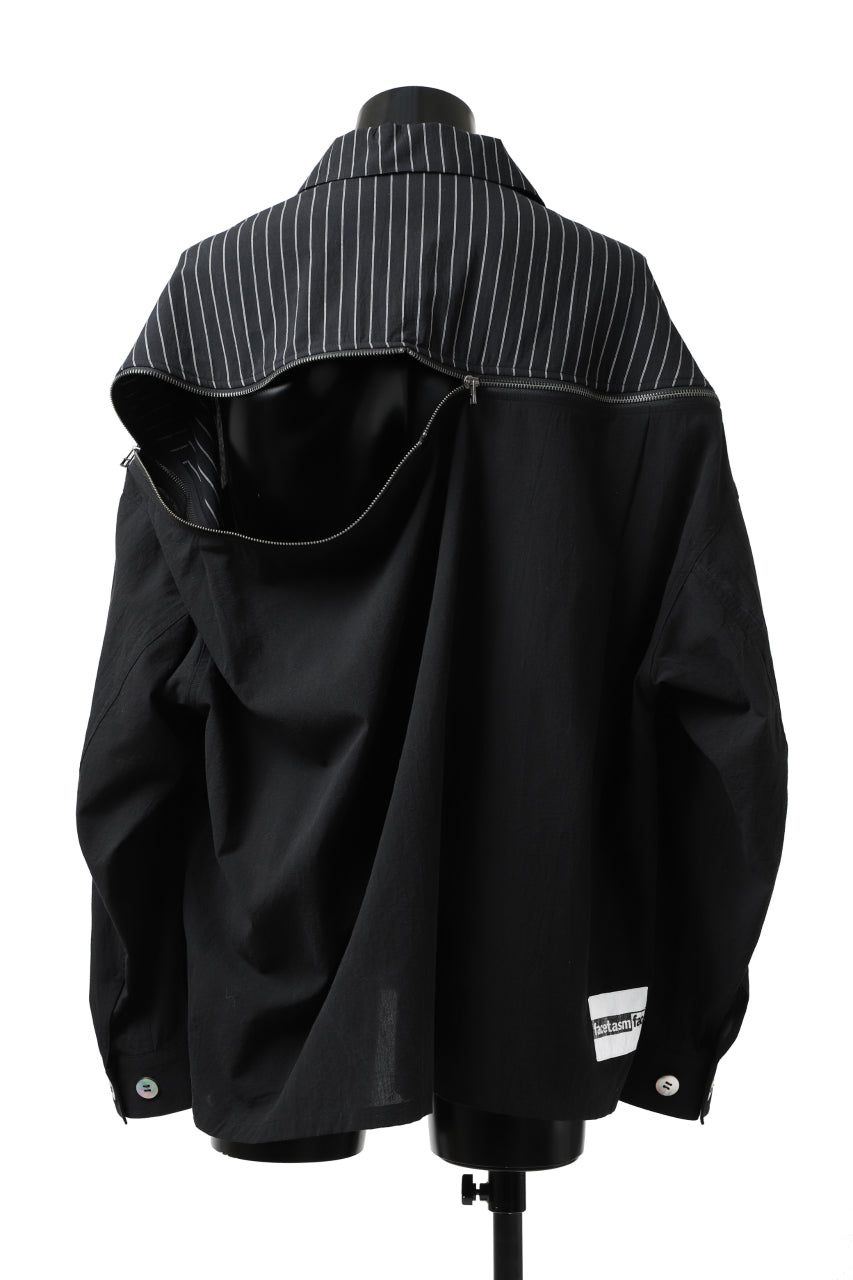 FACETASM STRIPED ZIPPER SHIRT (BLACK)の商品ページ | ファセッタズム