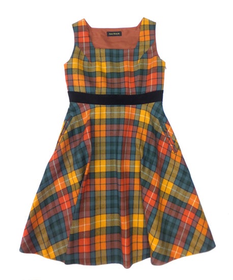 Wool Tartan & Velvet Ribbon JSK by Jane Marple