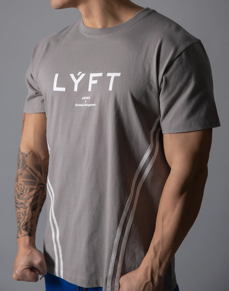 LYFT-リフト【トレーニングウェア】- LÝFT 2 Line T-Shirt - Grey