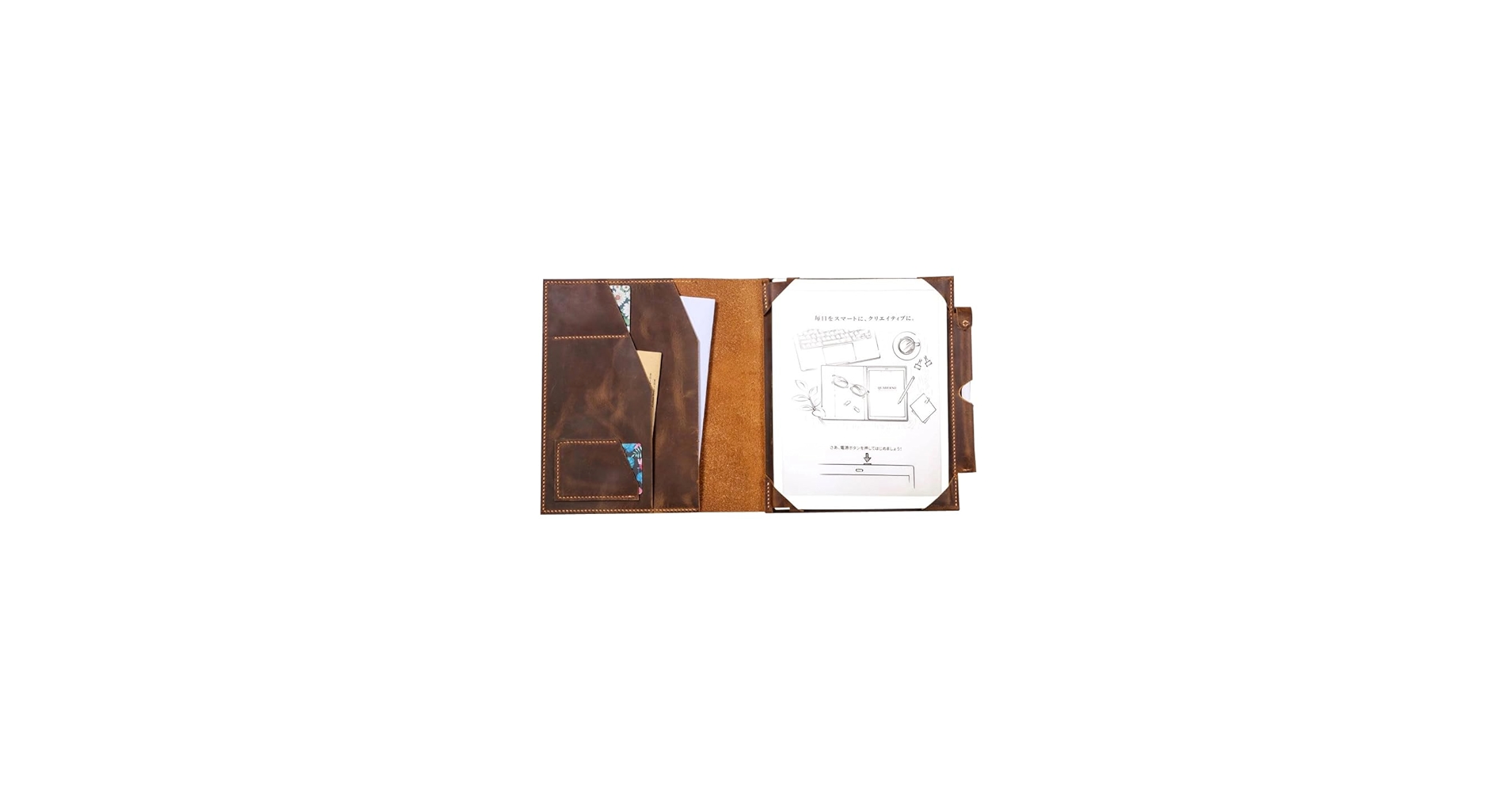 Amazon | 手作り レザー 富士通 QUADERNO A4 A5 クアデルノ カバー