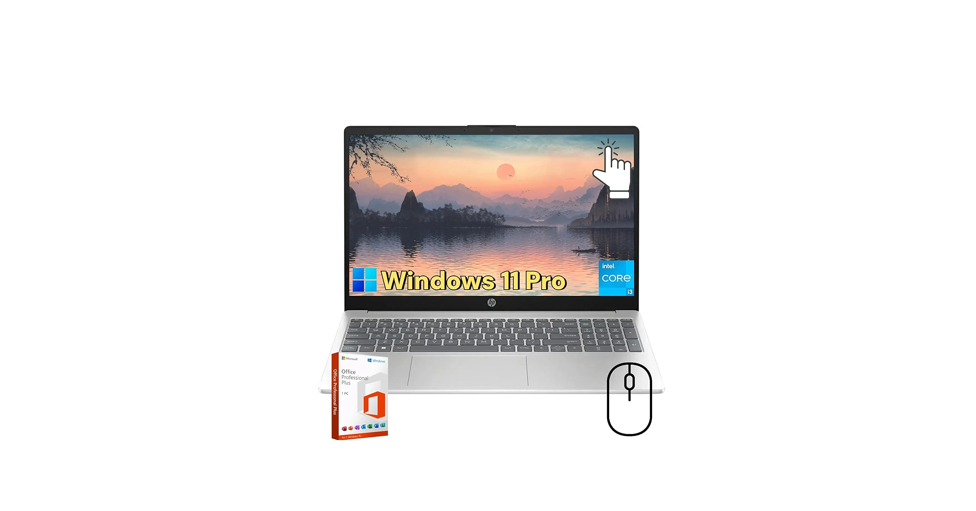 Amazon.com: HP 15.6 Portable Touchscreen Laptop - Windows 11 Pro