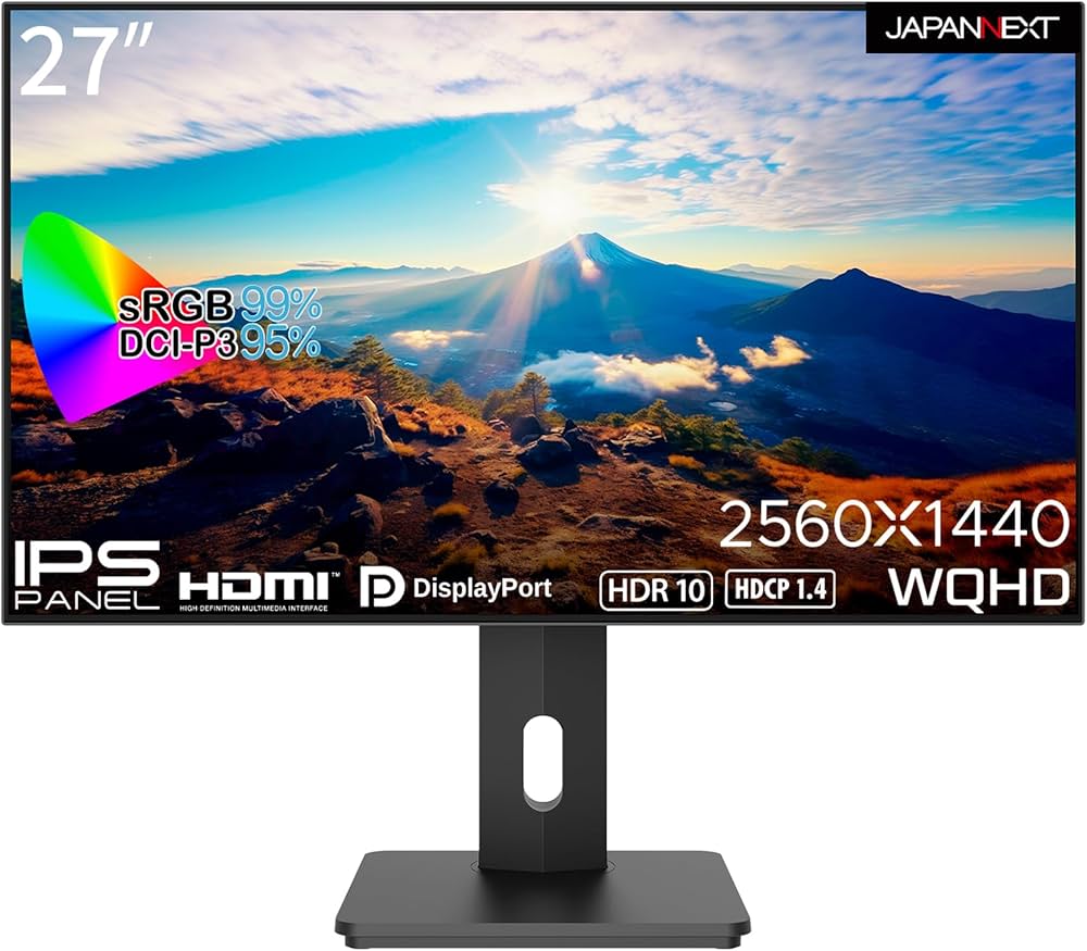 Amazon.co.jp: JAPANNEXT 27インチ モニター WQHD 2560x1440解像度 IPS