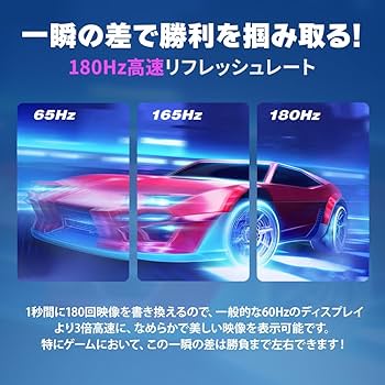 Amazon.co.jp: cocopar モニター 27インチ 180Hz 1ms応答 無輝点保証