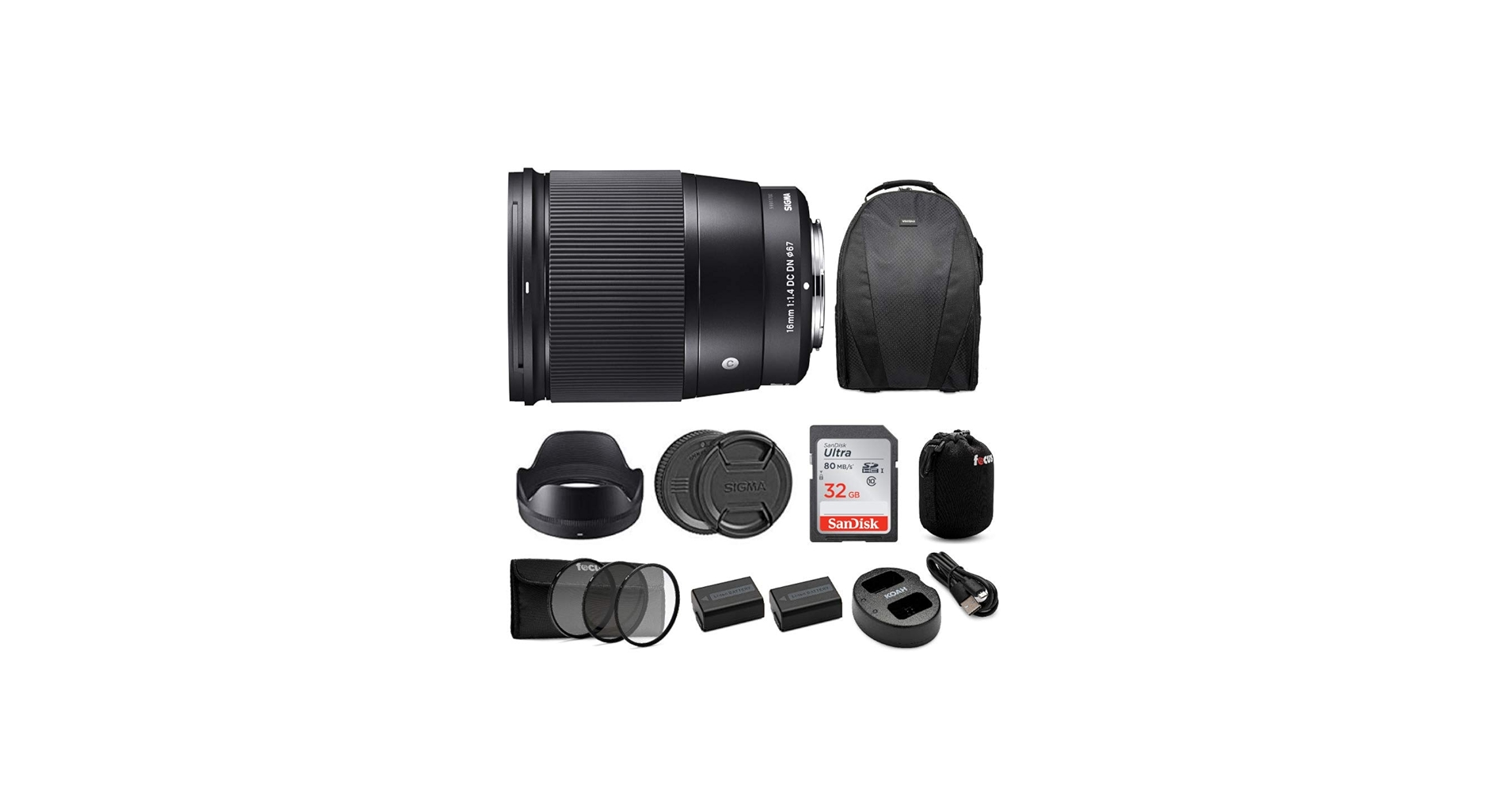 Amazon.com : Sigma 16mm f/1.4 DC DN Lens for Sony Bundle with