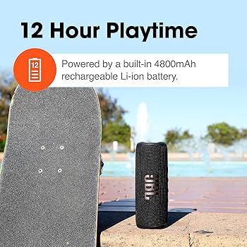 Amazon.com: JBL Flip 6 (White) + Bundle with Case Logic Braided