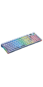 Amazon.co.jp: OUSEITECH F98pro ゲーミングキーボード 透明キーボード
