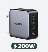 Amazon.com: UGREEN Nexode 200W GaN USB C Wall Charger, 4-Port