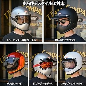 Amazon.co.jp: TT&CO. バイク ヘルメット トゥーカッター 専用バイザー