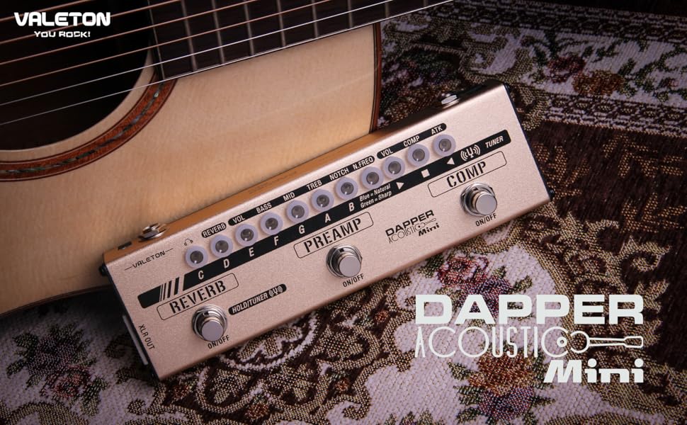 Amazon.co.jp: Valeton Dapper Acoustic Mini アコギ エレキバイオリン