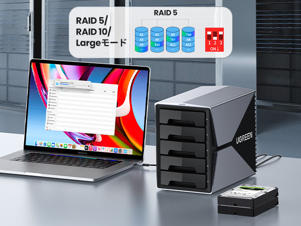 Amazon.co.jp: 【RAID機能対応】UGREEN HDD ケース 3.5インチ 5Bay
