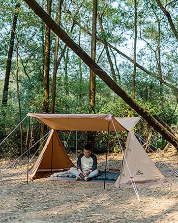 Amazon.co.jp: EKEXON パップテント TCポリコットン素材 軍幕
