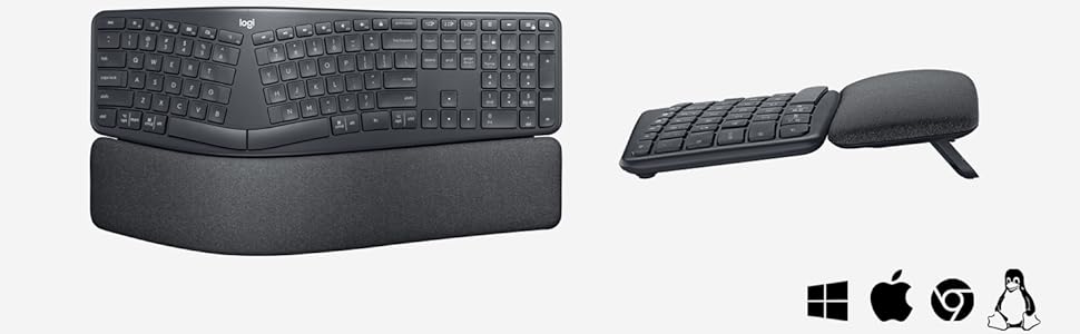 Amazon.co.jp：Logitech Ergo K860 Wireless Ergonomic Keyboard with