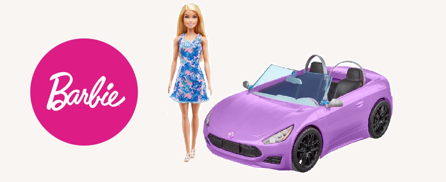 Amazon.co.jp: バービー(Barbie) かわいいパープルのクルマ 【ドール