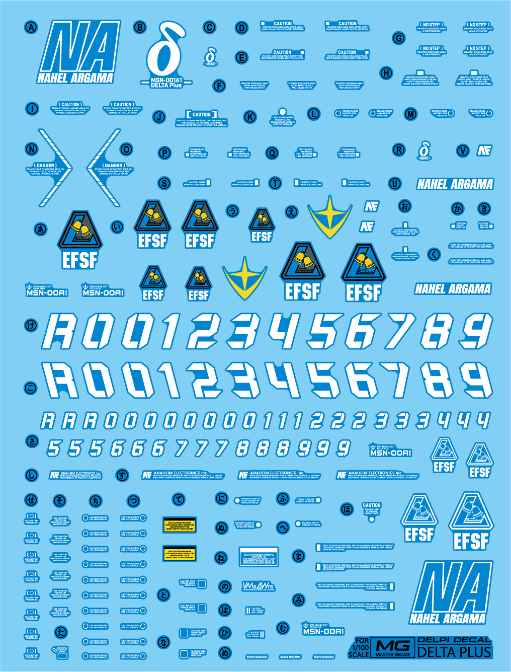 MG Delta Plus WATER DECAL - DelpiDecal