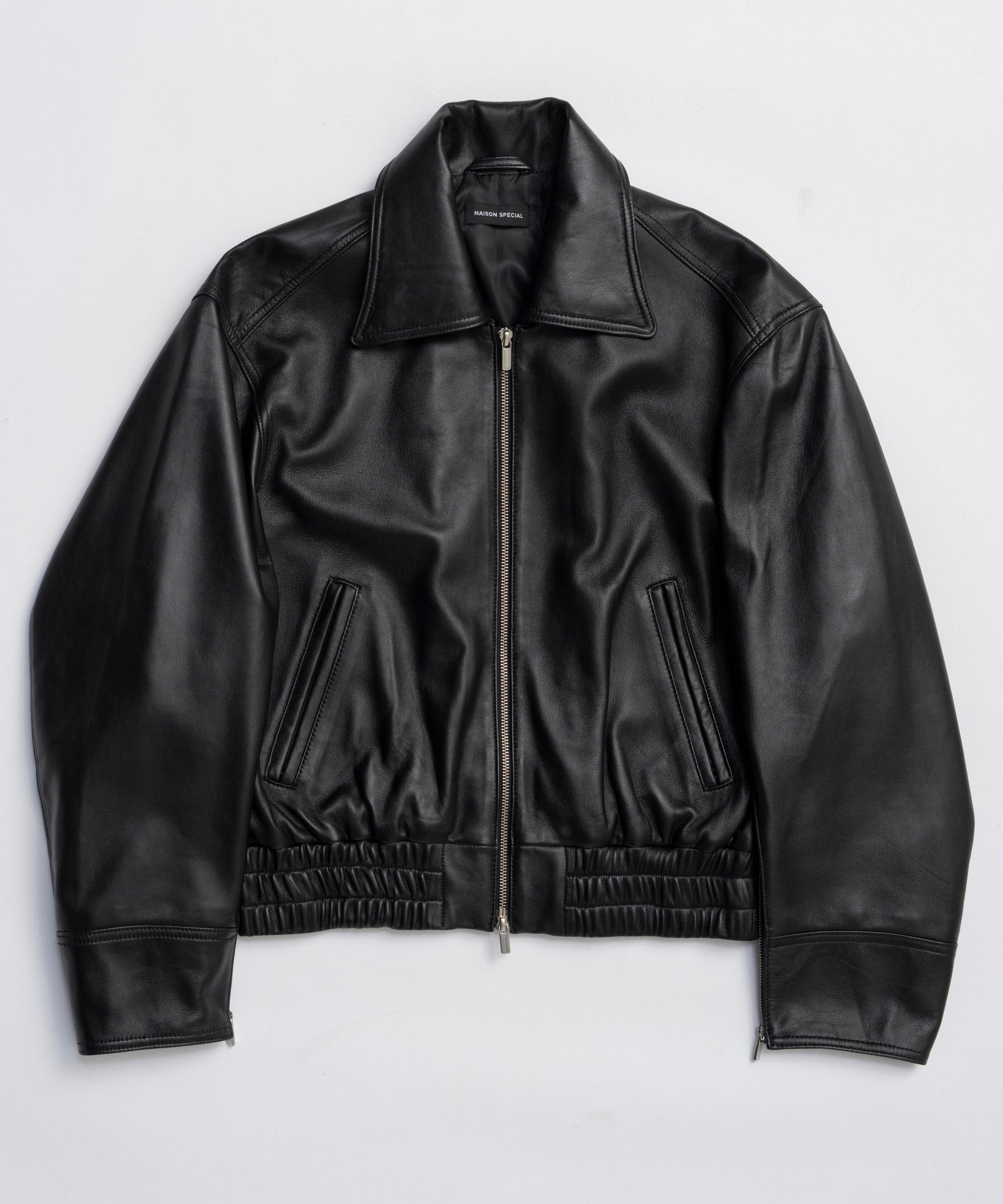Real Leather Zip Blouson