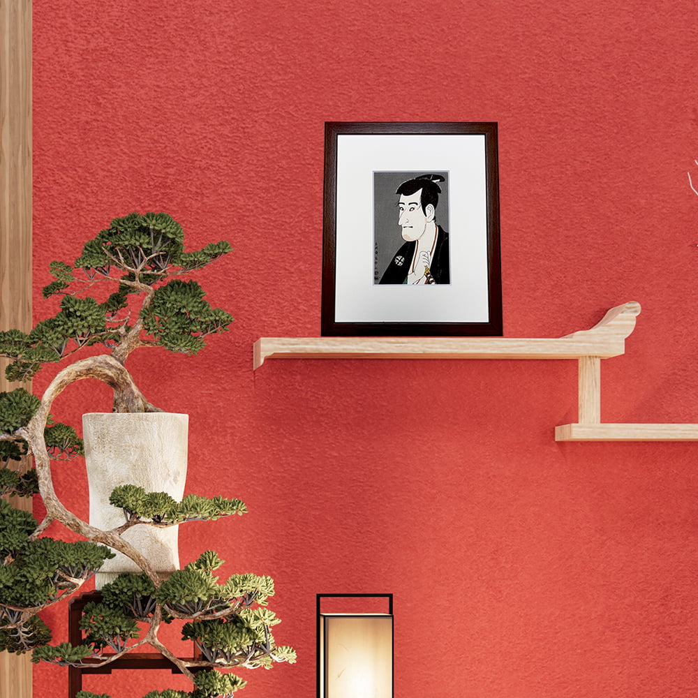 東洲斎写楽「三代目市川高麗蔵の志賀大仁」小型・ミニ浮世絵木版画