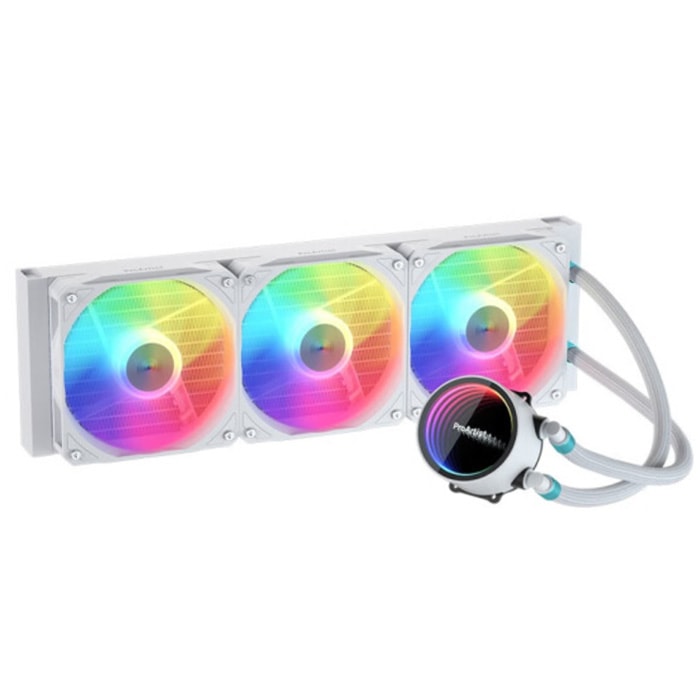 EA5白】CPUクーラー CPU冷却ファン 白 簡易水冷 360mm LEDライト RGB
