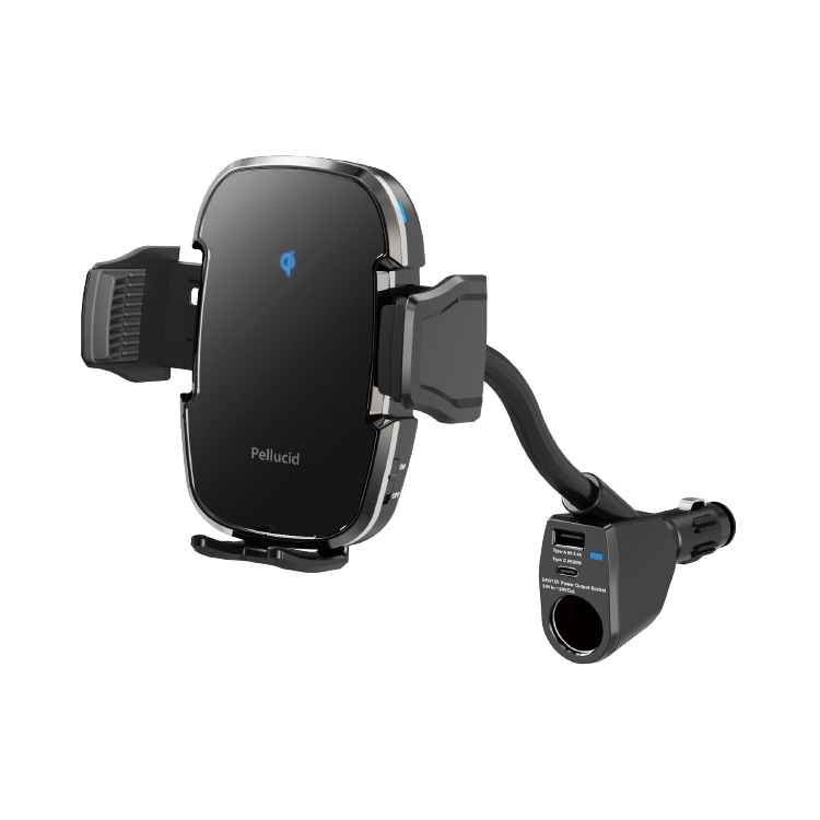 ワイヤレス充電+自動開閉スマホホルダー アクセサリソケット PPH2303