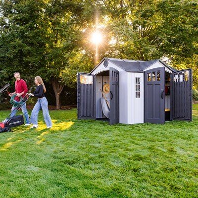 Lifetime 10 Ft. X 8 Ft. Dual Entry Outdoor Storage Shed